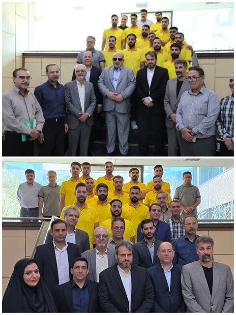 برگزاری مراسم بدرقه تیم فوتبال نیشکر امیرکبیر به مسابقات ورزش کارگری جهان
