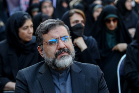 محمد مهدی اسماعیلی، وزیر سابق ارشاد در مراسم تشییع پیکر «محمد کاسبی»
