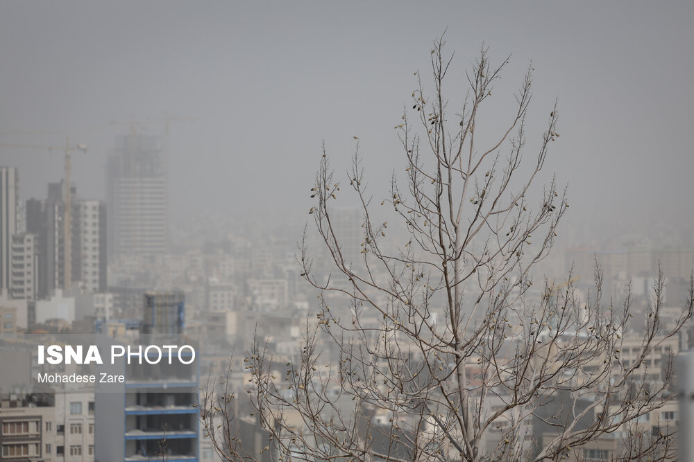 کیفیت هوای تهران در شرایط ناسالم برای گروه‌های حساس