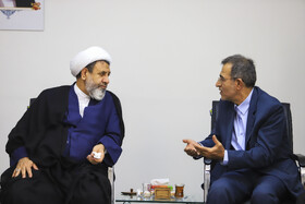 دیدار دکتر علی منتظری، رئیس جهاد دانشگاهی کشور با حجت الاسلام والمسلمین حسن علیدادی سلیمانی، نماینده ولی فقیه در استان و امام جمعه کرمان در حاشیه افتتاحیه پنجاه‌ودومین گردهمایی سراسری معاونان آموزشی واحدهای سازمانی جهاد دانشگاهی در کرمان