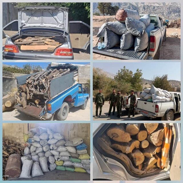 عکس خبر تزئینی است دستگیری قاچاقچیان چوب و ذغال در دل کولاک و باران کهگیلویه و بویراحمد