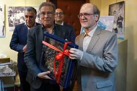 عبدالرضا اکبری در مراسم شصت سالگی تماشاخانه سنگلج