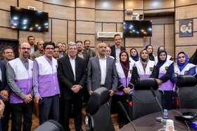 احمد میدری، وزیر کار در جشن ملی همدلی اهدای ۳۵۰۰ سری جهیزیه و رونمایی از مرکز رصد و کنترل عملیات اورژانس اجتماعی