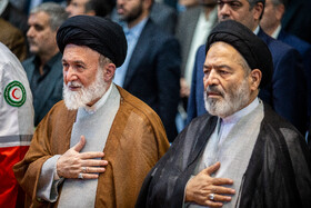 حجت‌الاسلام عبدالفتاح نواب، نماینده رهبری در امور حج و زیارت در آیین تودیع و معارفه رئیس سازمان حج و زیارت