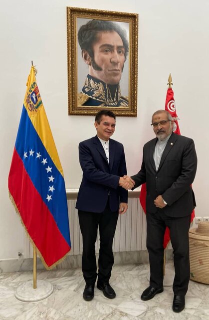 رایزنی سفرای ایران و ونزوئلا در تونس اعلام حمایت ایران از ونزوئلا در مقابل تهدیدات آمریکا