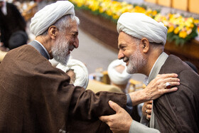 حجت الاسلام قاسم روانبخش نماینده مردم قم در مجلس شورای اسلامی و آیت الله صدیقی در کنگره بین المللی میرزای نائینی - قم