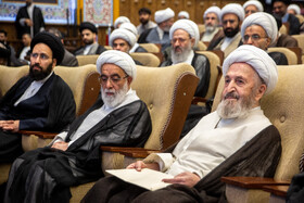 آیت الله جعفر سبحانی از مراجع عظام تقلید در کنگره بین المللی میرزای نائینی - قم