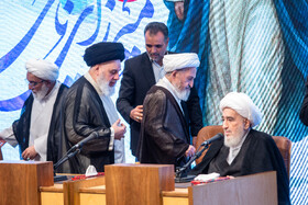 آیت الله جعفر سبحانی از مراجع عظام تقلید در کنگره بین المللی میرزای نائینی - قم