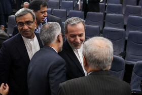 سید عباس عراقچی، وزیر امور خارجه در حاشیه اختتامیه دومین نشست منطقه‌ای دیپلماسی استانی - مشهد