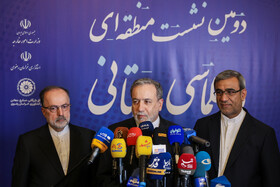 مصاحبه خبری سید عباس عراقچی، وزیر امور خارجه در اختتامیه دومین نشست منطقهای دیپلماسی استانی - مشهد