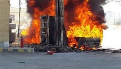 مهار آتشسوزی در جایگاه سوخت مهرشهر گلمورتی دلگان مهار آتشسوزی در جایگاه سوخت مهرشهر گلمورتی دلگان