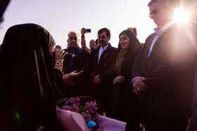 فرزانه صادق مالواجرد،وزیر راه و شهرسازی در مراسم آیین آغاز عملیات اجرایی تعریض و بهسازی آزادراه ساوه - سلفچگان