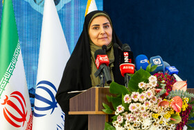 فرزانه صادق مالواجرد،وزیر راه و شهرسازی در مراسم آیین آغاز عملیات اجرایی تعریض و بهسازی آزادراه ساوه - سلفچگان