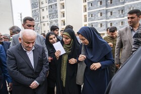 بازدید فرزانه صادق، وزیر راه وشهرسازی از پروژه ۵۵۲ واحدی مسکن ملی میاندرود