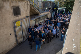 مراسم تشییع پیکر «اکبر کارگرجم»