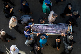 مراسم تشییع پیکر «اکبر کارگرجم»