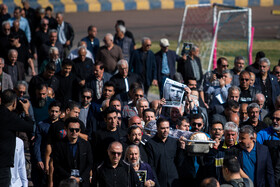 مراسم تشییع پیکر «اکبر کارگرجم»