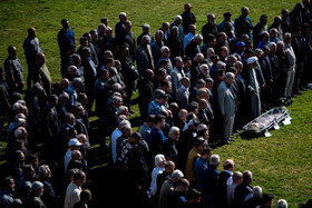 مراسم تشییع پیکر «اکبر کارگرجم»