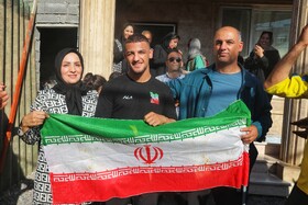مراسم استقبال از سینا خلیلی نایب قهرمان کشتی آزاد امیدهای جهان