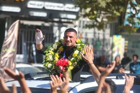 مراسم استقبال از سینا خلیلی نایب قهرمان کشتی آزاد امیدهای جهان