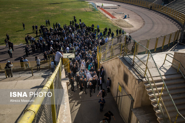 مراسم تشییع پیکر «اکبر کارگرجم»