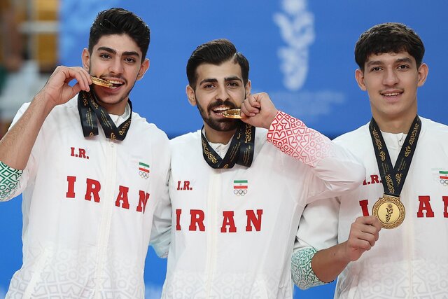 نتایج ایران در هفتمین روز از بازیهای آسیایی بحرین/ والیبال کولاک کرد، ۵ طلا و ۵ برنز برای ایران نتایج ایران در هفتمین روز از بازیهای آسیایی بحرین/ والیبال کولاک کرد، ۵ طلا و ۵ برنز برای ایران