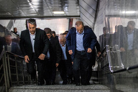 مسعود پزشکیان، رئيس جمهور در بازدید از خطوط راه آهن حومه‌ای استان تهران