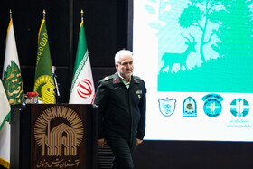  رضا رستگار فرمانده یگان حفاظت سازمان محیط زیست کشور در گرامیداشت روز ملی محیط‌بان در مشهد