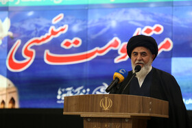 سخنرانی آیت‌الله سیدعلی اکبر اجاق‌نژاد تولیت مسجد مقدس جمکران در همایش مقاومت‌سسی در اردبیل