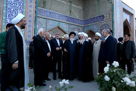 بازدید آیت‌الله اعرافی رئیس حوزه‌های علمیه کشور از آستان مقدس امامزاده سیدصدرالدین اردبیل
