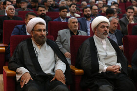 حجت‌الاسلام والمسلمین مهدی نوروزی رئیس حوزه علمیه استان اردبیل و حجت‌الاسلام جعفرزاده مدیرکل تبلیغات اسلامی استان رادبیل