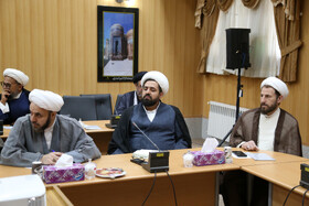 نشست مدیران علمی و فرهنگی استان اردبیل با آیت‌الله علیرضا اعرافی رئیس حوزه‌های علمیه کشور