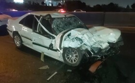 برخورد مرگبار نیسان و پرشیا در اتوبان کرج؛ سه کشته و ۱۱ مصدوم