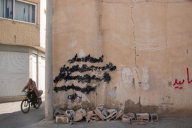 اثرات فرونشست در ساختمان واقع در خیابان هاتف اصفهان