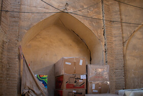 اثرات فرونشست در تیمچه اقدسیه در خیابان هاتف اصفهان