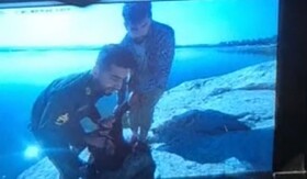 نجات جان دختر جوان در دریاچه شورابیل توسط پلیس اردبیل