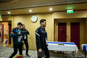 نشست خبری سرمربیان تیم‌های فوتبال سپاهان ایران و آخال ترکمنستان