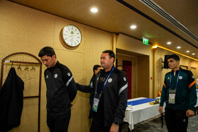 نشست خبری سرمربیان تیم‌های فوتبال سپاهان ایران و آخال ترکمنستان