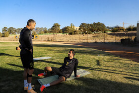 تمرین تیم فوتبال سپاهان پیش دیدار با آخال ترکمنستان