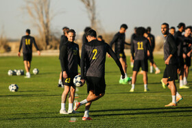 تمرین تیم فوتبال سپاهان پیش دیدار با آخال ترکمنستان