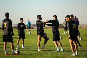 تمرین تیم فوتبال سپاهان پیش دیدار با آخال ترکمنستان