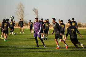 تمرین تیم فوتبال سپاهان پیش دیدار با آخال ترکمنستان
