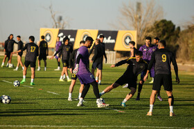 تمرین تیم فوتبال سپاهان پیش دیدار با آخال ترکمنستان