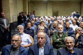 اسد امرایی در مراسم ترحیم سیدمحمد تاج‌زاده