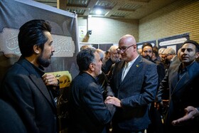 شهاب طباطبایی در مراسم ترحیم سیدمحمد تاج‌زاده