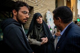 شهیندخت مولاوردی در مراسم ترحیم سیدمحمد تاج‌زاده