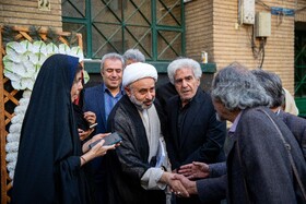 ناصر نقویان در مراسم ترحیم سیدمحمد تاج‌زاده