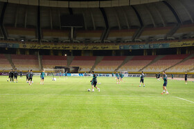 تمرین تیم فوتبال آخال ترکمنستان پیش دیدار با سپاهان ایران