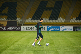 تمرین تیم فوتبال آخال ترکمنستان پیش دیدار با سپاهان ایران