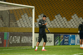 تمرین تیم فوتبال آخال ترکمنستان پیش دیدار با سپاهان ایران